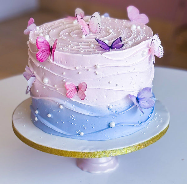 Ombré Butterfly Cake