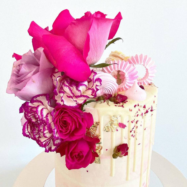 Fresh Floral Tall Cake - Shop Desserts